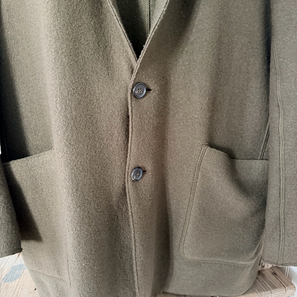 Billy Reid Olive Virgin Wool Blazer 42R - Picture 2 of 6